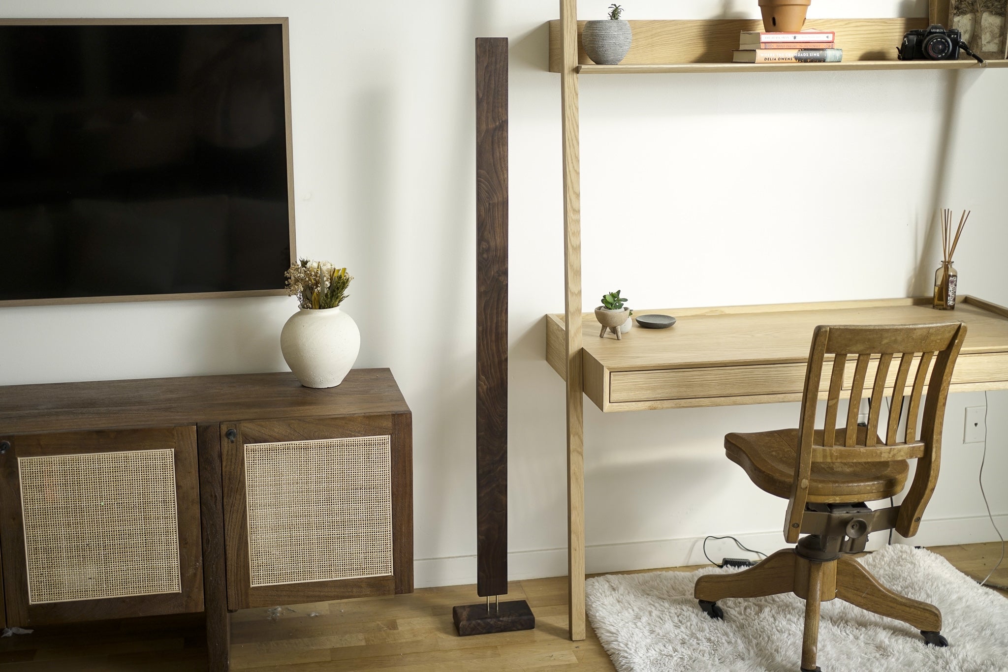 LED Color Changing Hardwood Floor Lamp