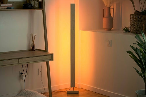 LED Color Changing Hardwood Floor Lamp