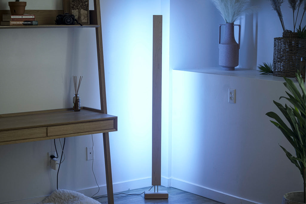 LED Color Changing Hardwood Floor Lamp