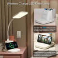 White LED Desk Lamp with Wireless Charger – 800 Lumens