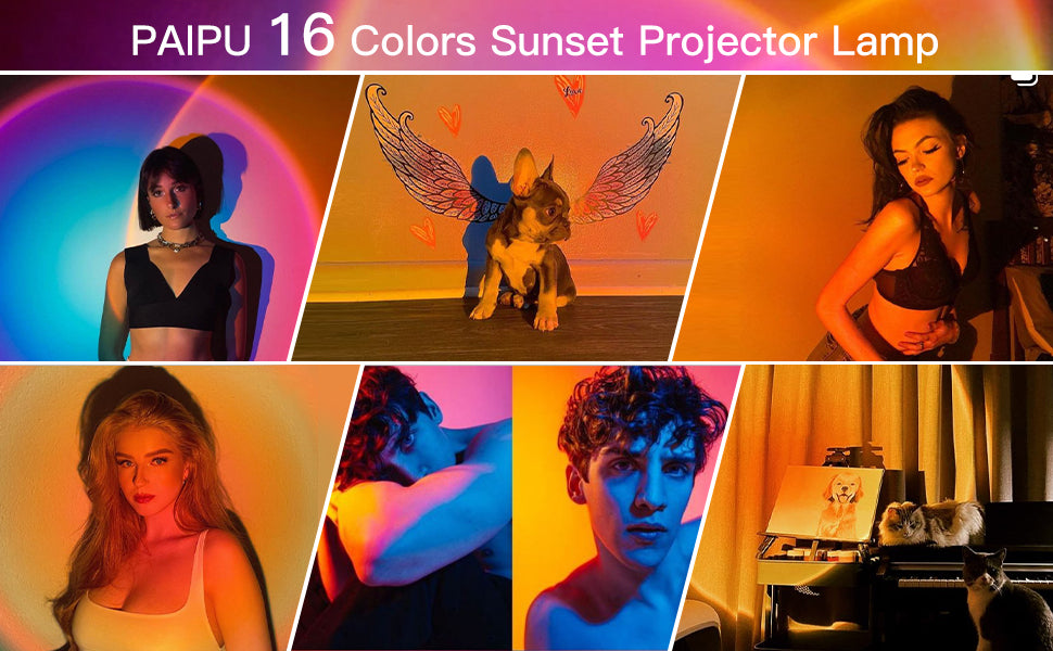 LED Sunset Projection Lamp – 16 Colors