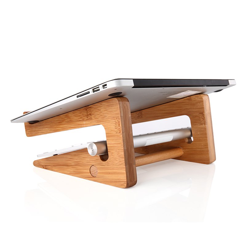 Ergonomic Bamboo Laptop Stand – Cooling & Posture Support