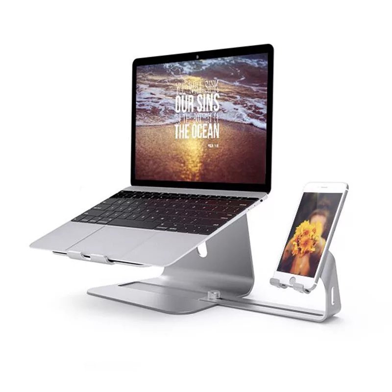 2-in-1 Laptop & Phone Stand – Aluminum